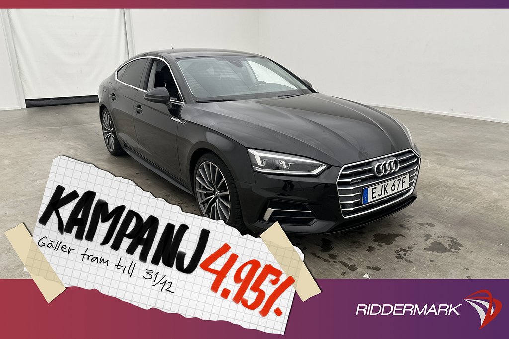 Audi A5 Sportback 45 TFSI Quattro 245hk Prol 4,95% Ränta