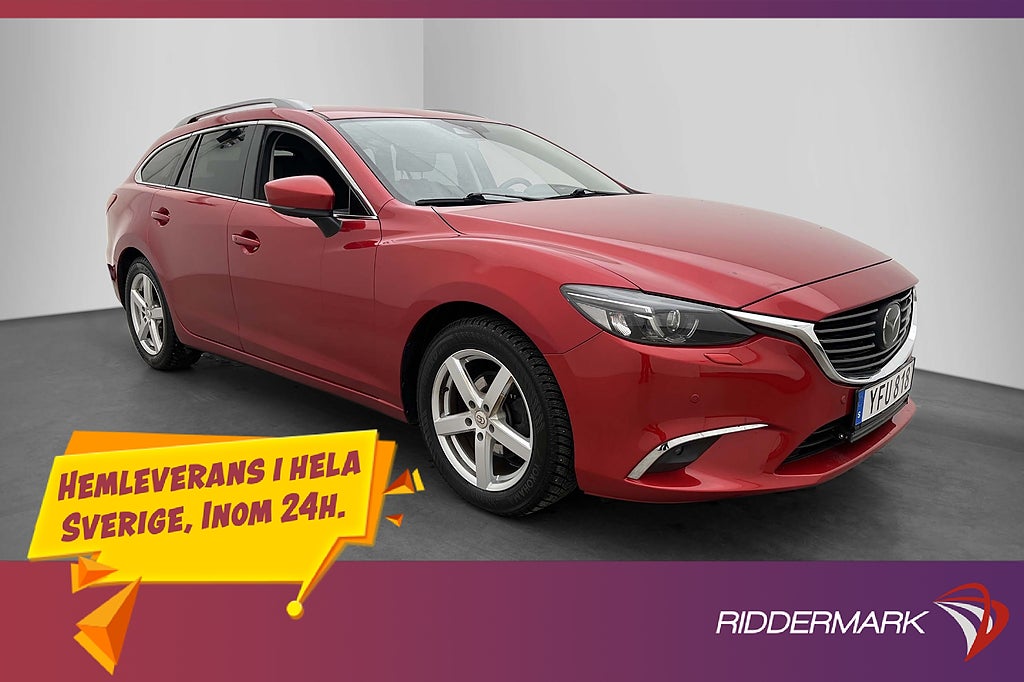 Mazda 6 2.2 SKYACTIV 175hk AWD Kamera Skinn Drag HUD Navi