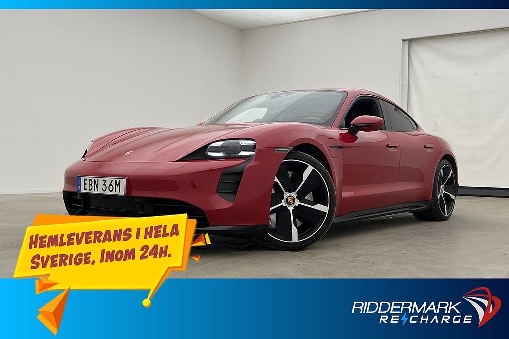 Porsche Taycan Turbo DD 625hk Chrono Luftfjädr BOSE 18-Vägs