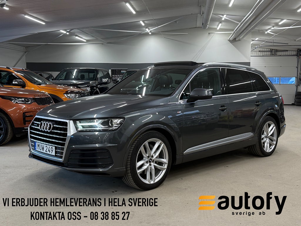 Audi Q7 3.0 TDI V6 Q S-LINE 7-SITS PANO BOSE COCKPIT VÄRM 272HK