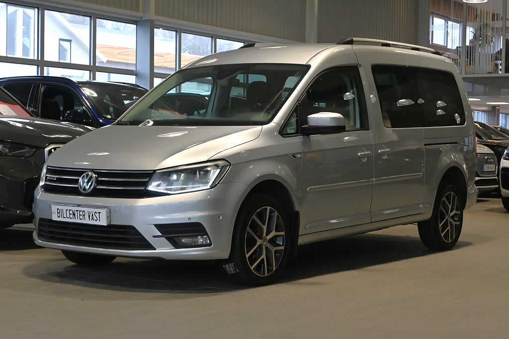 Volkswagen Caddy Maxi Life TDI 150hk 4M 7-sits Drag Värmare Kamera 
