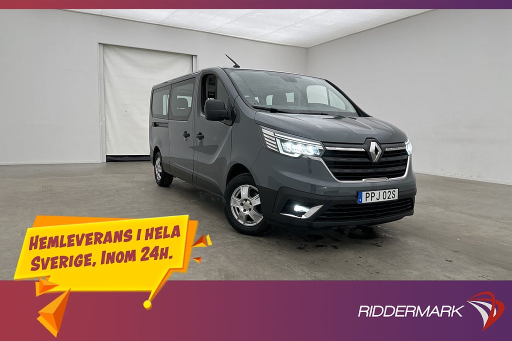Renault Trafic Kombi Lång 170hk Drag Kamera LED 9-Sits Moms