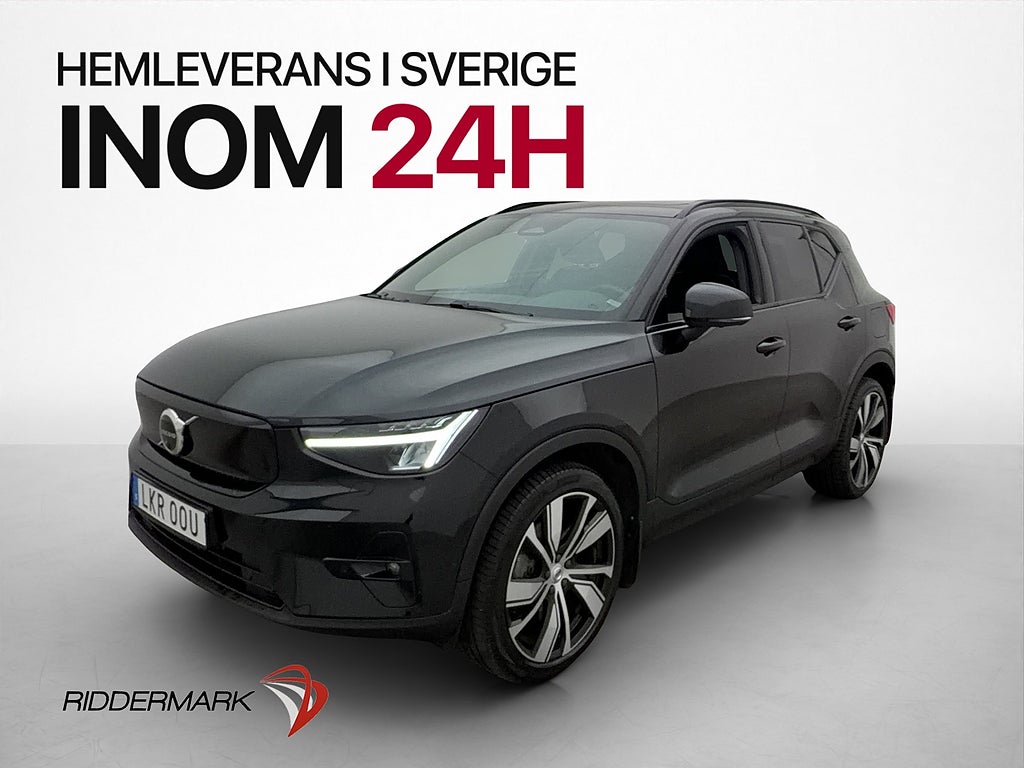 Volvo XC40 Recharge AWD 408hk Ultimate Pano 360° H/K Drag