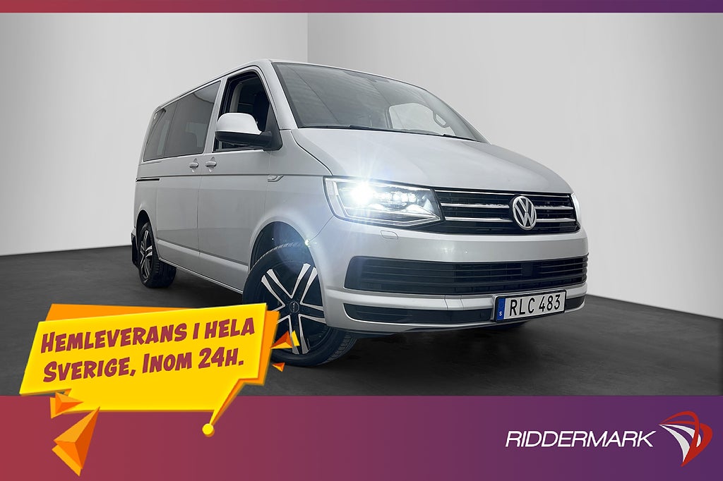 Volkswagen Multivan 2.0TSI Fjärr-Värmare Dragkrok 7-Sits LED