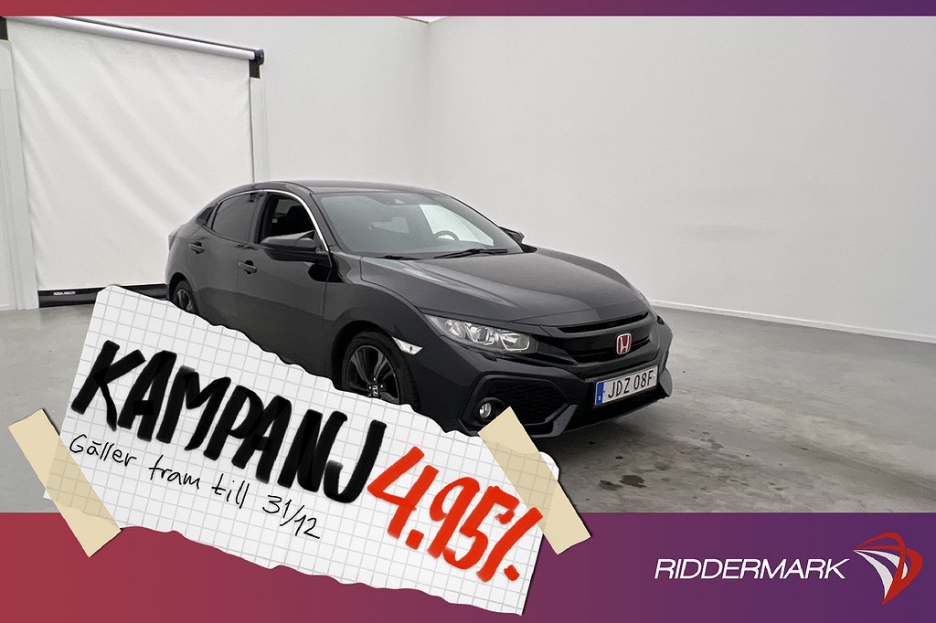 Honda Civic 1.0 CVT 126hk Elegance Kamer 4,95% Ränta