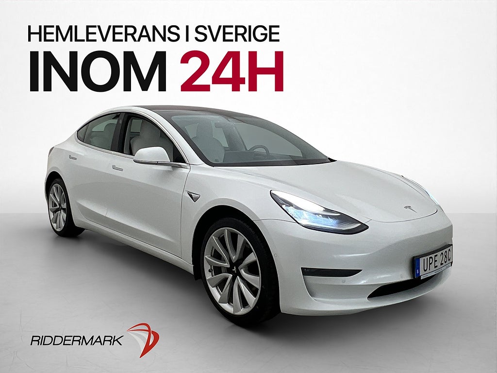 Tesla Model 3 Long Range AWD AP Ljus-Interiör Svensksåld