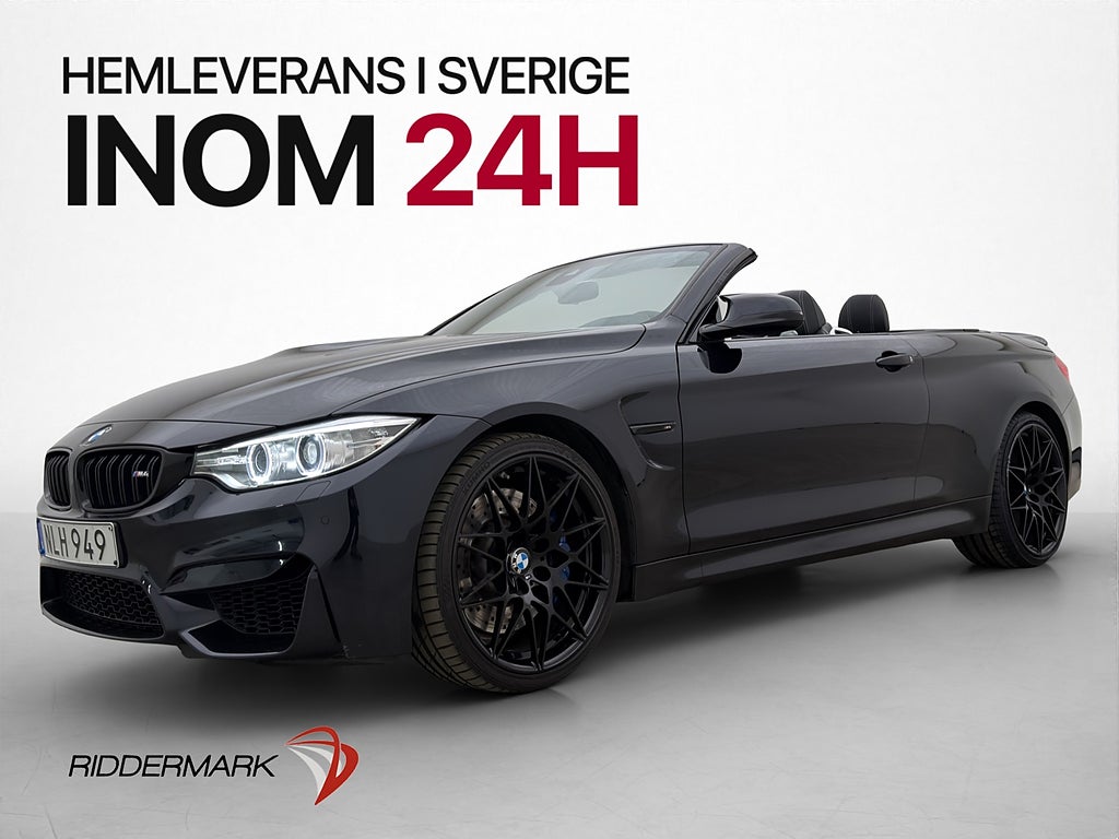 BMW M4 Convertible 431hk H/K HUD Skinn Navi Svensksåld