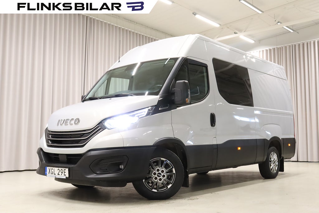 Iveco Daily 136HK Automat Dubbelhytt LED GPS Drag Värmare 