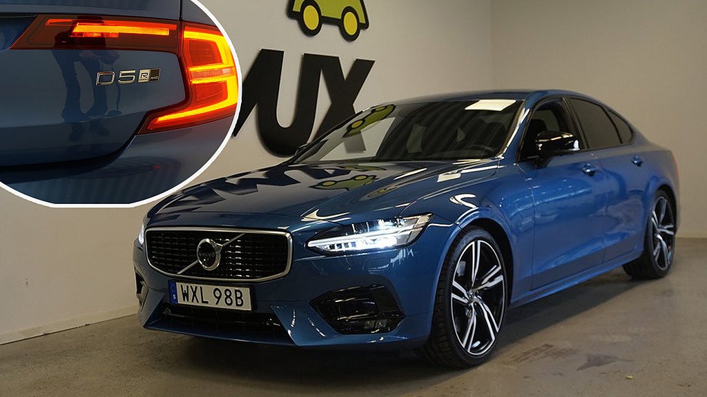 En Volvo S90 från 2020 finns till försäljning via Bytbil. 