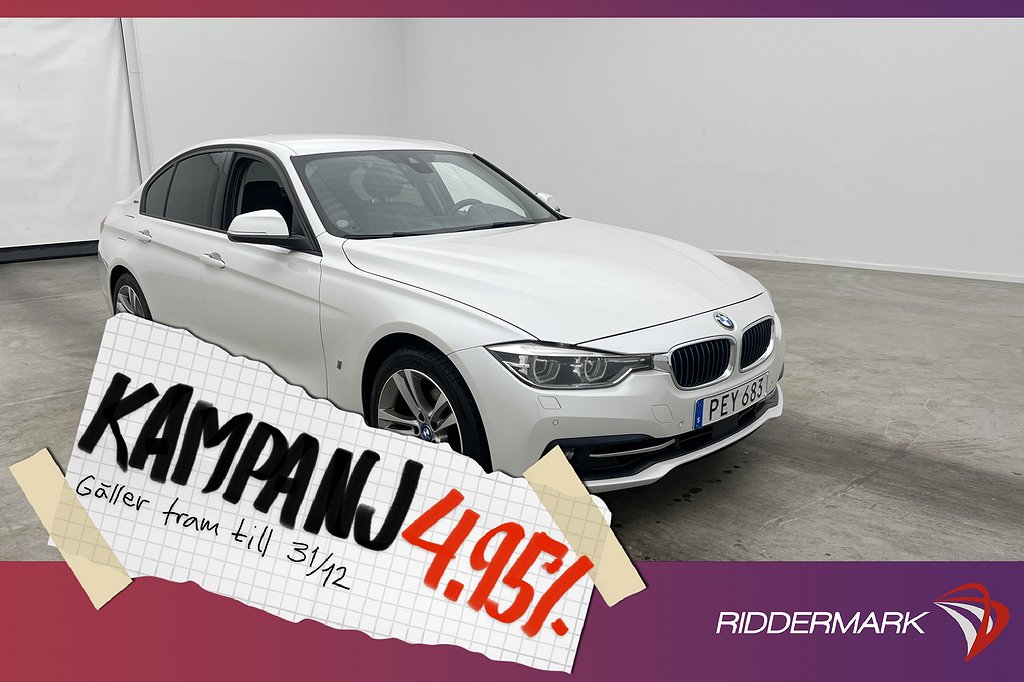 BMW 330e Sedan Sport Line Kamera M-ratt Nav 4,95% Ränta