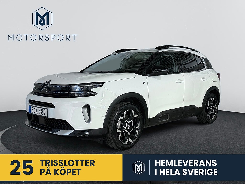 Citroën C5 Aircross 225hk Plug-in Dragkrok Förklimatisering Navi 360° Apple
