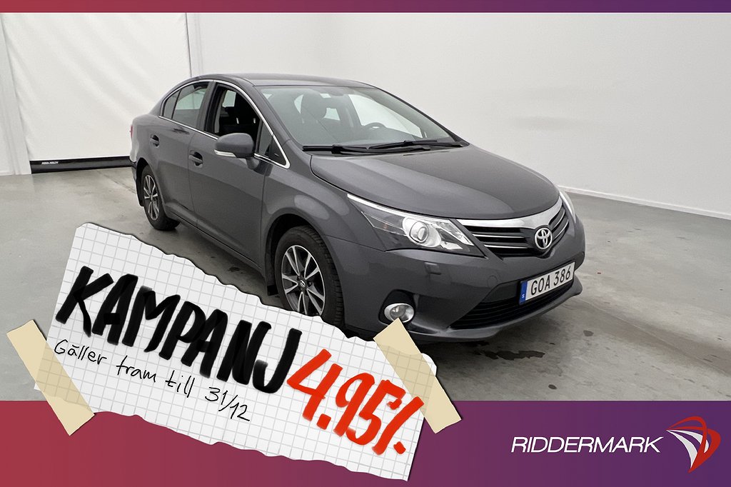 Toyota Avensis Sedan 1.8 Valvematic 147hk Active 4,95% Ränta