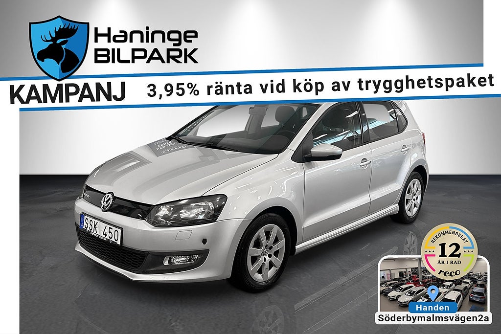 Volkswagen Polo 5-dörrar 1.2 TDI DPF AC Bluetooth/SUPERDEAL 3,95%