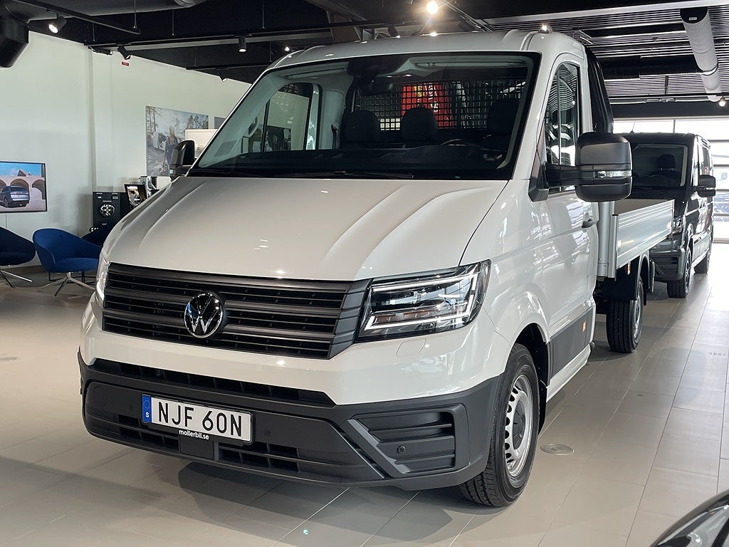 Volkswagen crafter Skåp kort hjulbas 35 Flakbil med KRAN