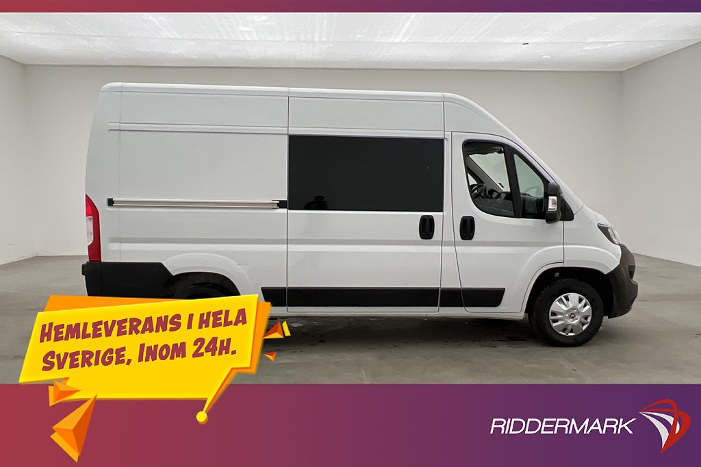 Peugeot Boxer L2H2 CrewVan 165hk Värm Drag Kamera 6-Sit Moms