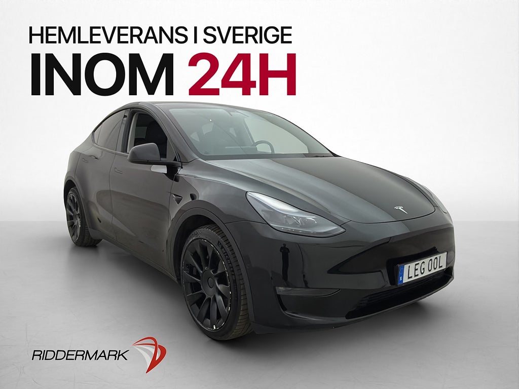 Tesla Model Y Long Range AWD Värmepump Pano Dragkrok MOMS