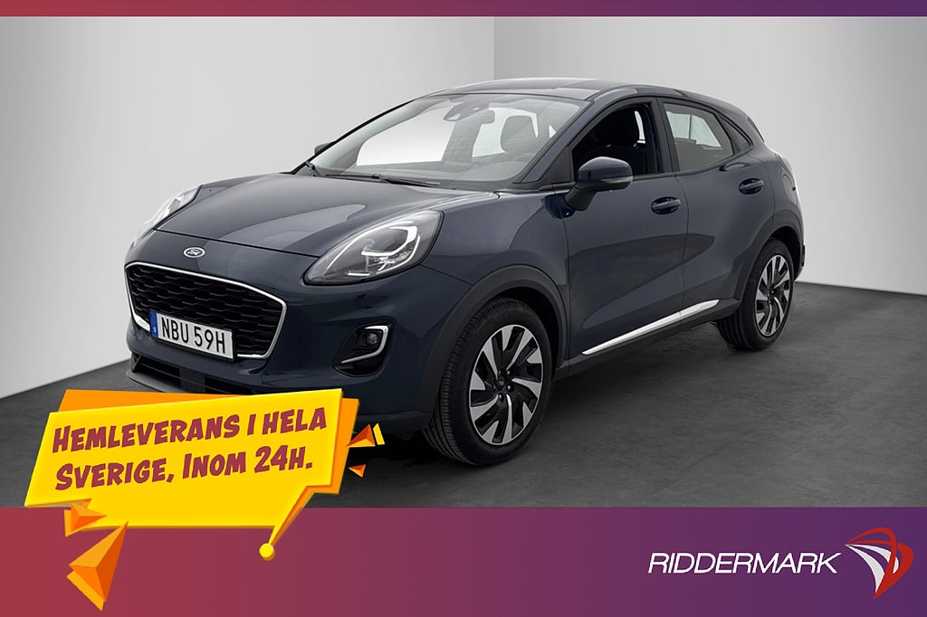 Ford Puma EcoBoost Hybrid 125hk Titanium P-Sensorer CarPlay