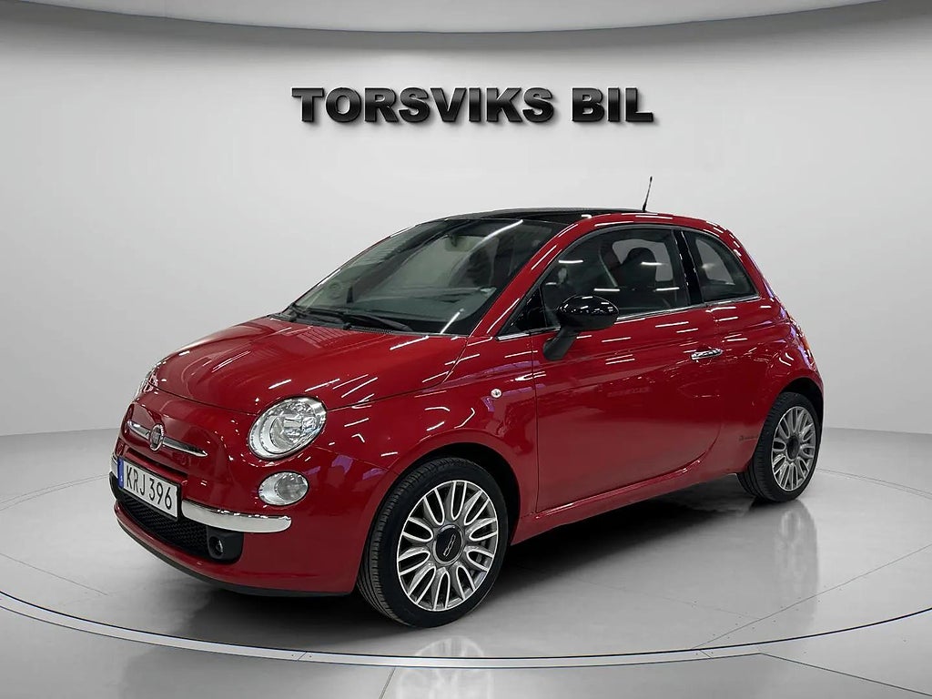 Fiat 500 1.2 8V Lounge Skinn Panorama Hemleverans