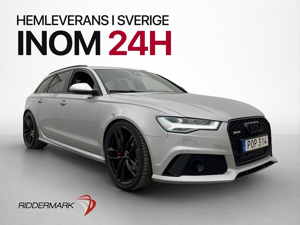 Audi RS6 4.0 V8 560hk Q BOSE Dragkrok Kamera Svensksåld