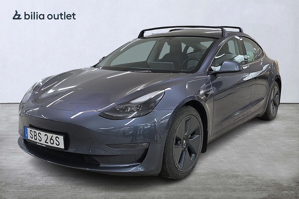 Tesla Model 3 Long Range AWD Dragkrok Navigation Skinn Backkamera