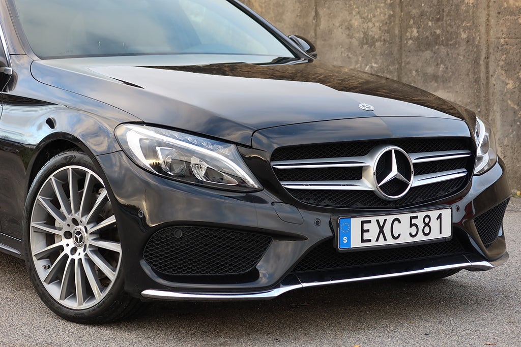 Mercedes-Benz C 200 AMG 184hk Burmester Drag GPS Låga Mil