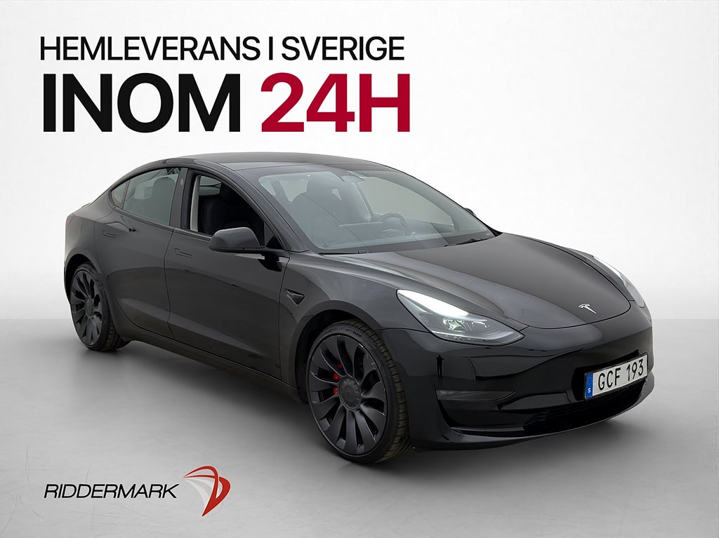 Tesla Model 3 Performance Svensksåld MOMS