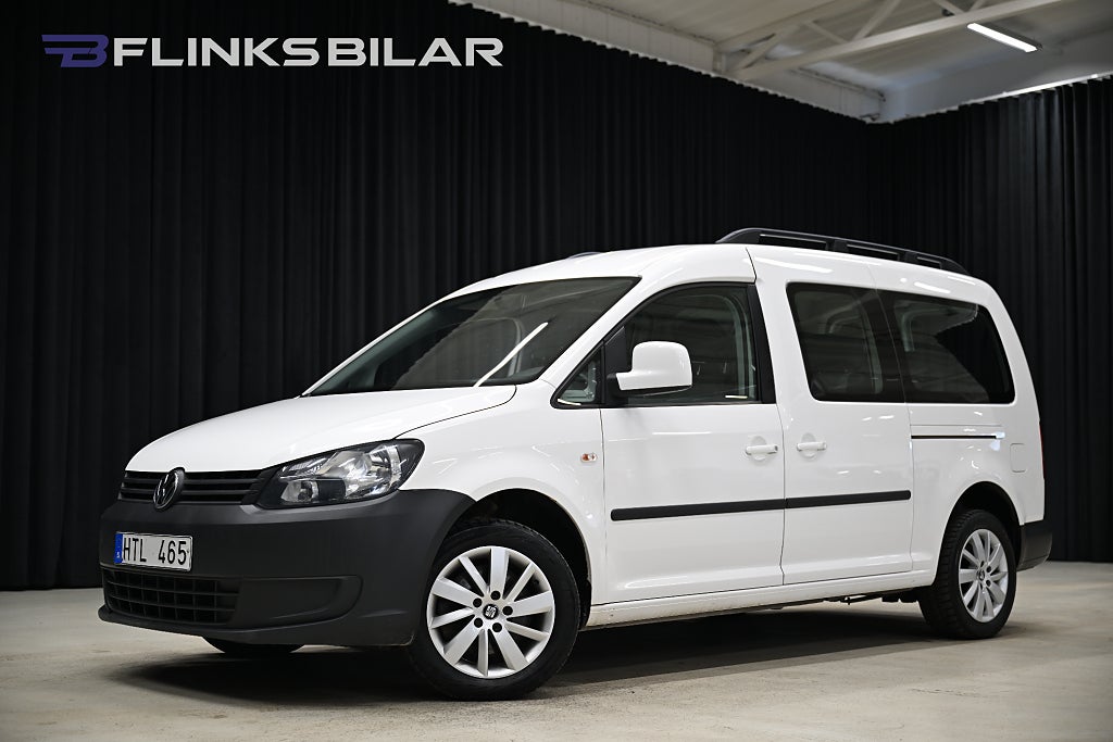 Volkswagen Caddy Maxi 1.6 TDI 102HK 7-Sits|Dubbeldörr|Drag|Värmare