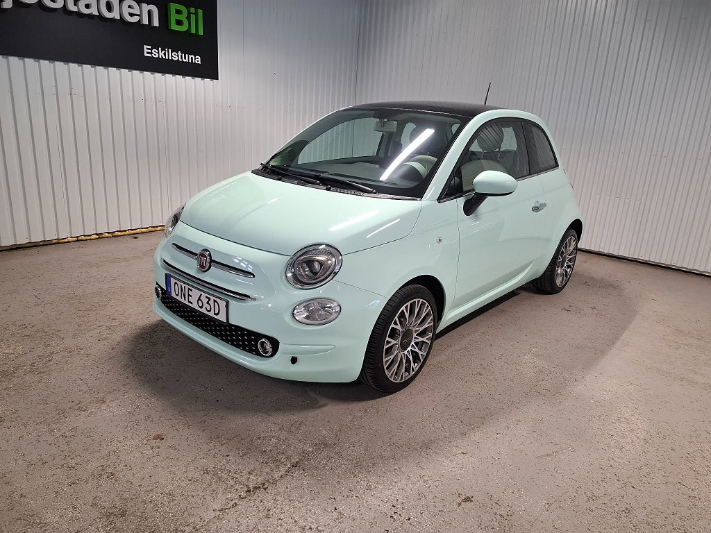 Fiat 500 1.2 8V Lounge Panoramaglastak M/Kupévärmare Backsensor