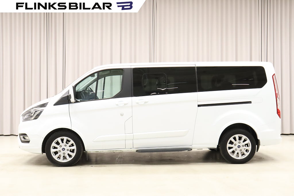 Ford Tourneo Custom 130HK L2 Automat|9Sits|LED|Värmare|NyKamrem|Moms