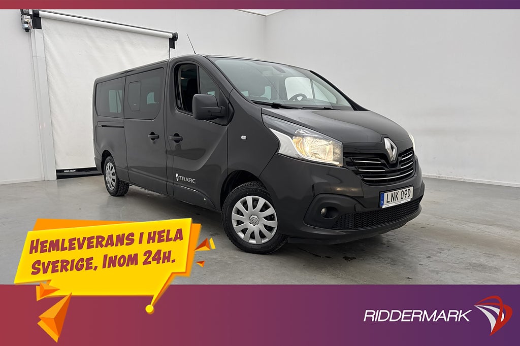 Renault Trafic Kombi Lång 1.6 Värmare B-Kamera 9-Sits Moms