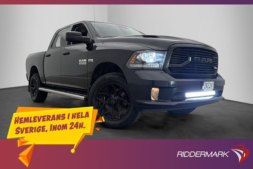 Dodge RAM Sport V8 4x4 Luftfjädring Drag Skinn Kamera Alpine