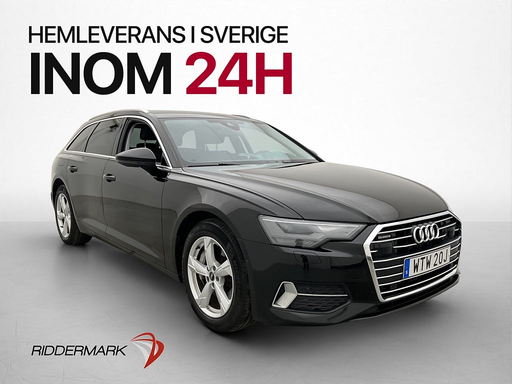 Audi A6 50 TFSI 299hk Quattro Cockpit Kamera Drag Rattvärme