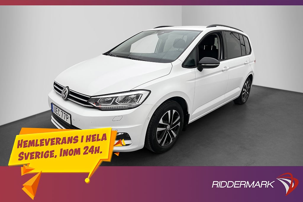 Volkswagen Touran TSI 115hk 7-Sits Kamera CarPlay Dragkrok