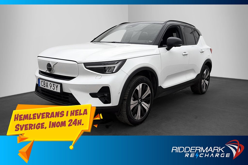 Volvo XC40 Recharge TM Ultimate Pano H/K Värmare Drag MOMS