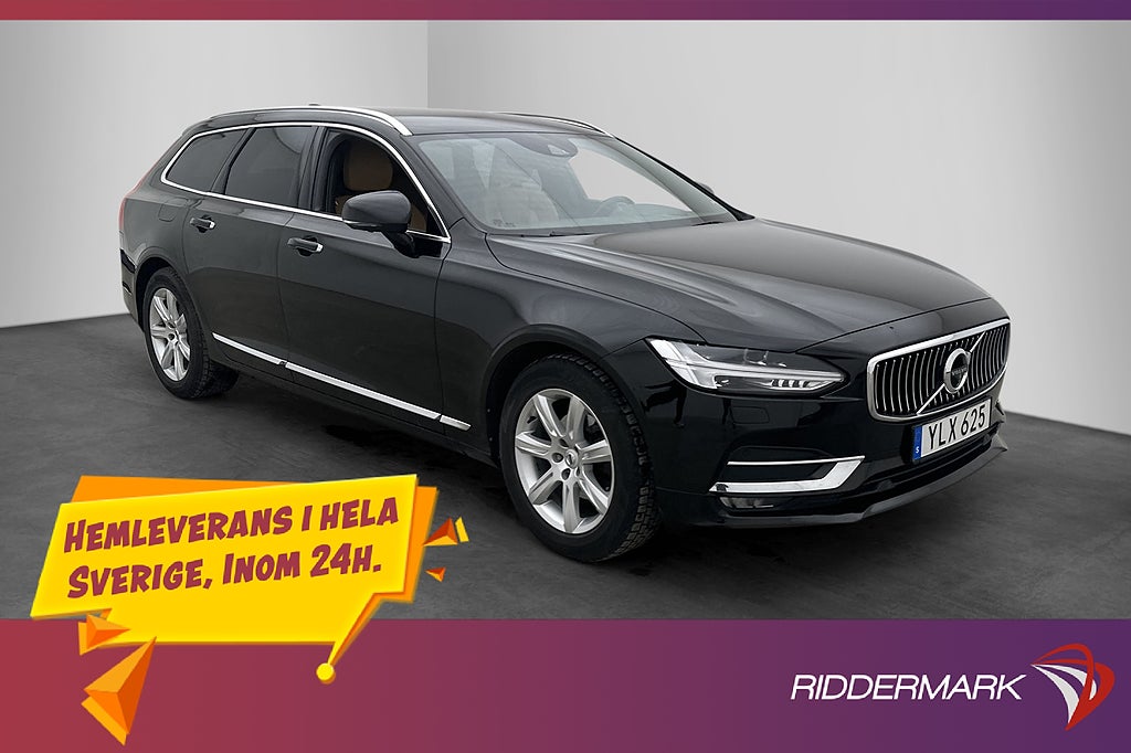 Volvo V90 D4 Inscription VOC Värmare 360° HUD Skinn BLIS
