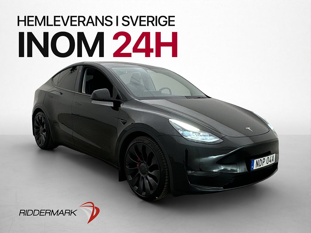Tesla Model Y Performance Pano Kamera Värmepump Läder Navi