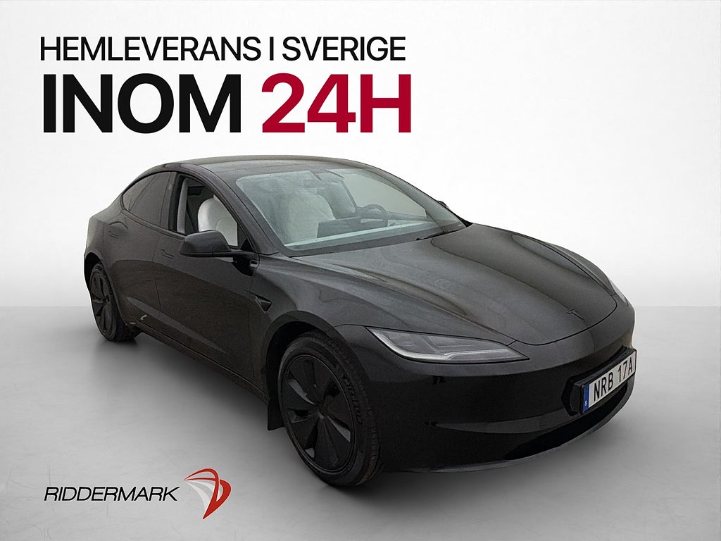 Tesla Model 3 Long Range AWD Ljus Interiör Svensksåld
