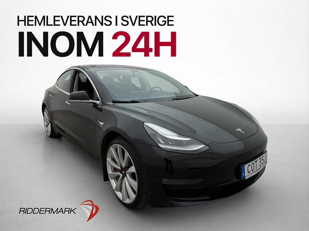 Tesla Model 3 Perfomance AWD Autopilot Svensksåld