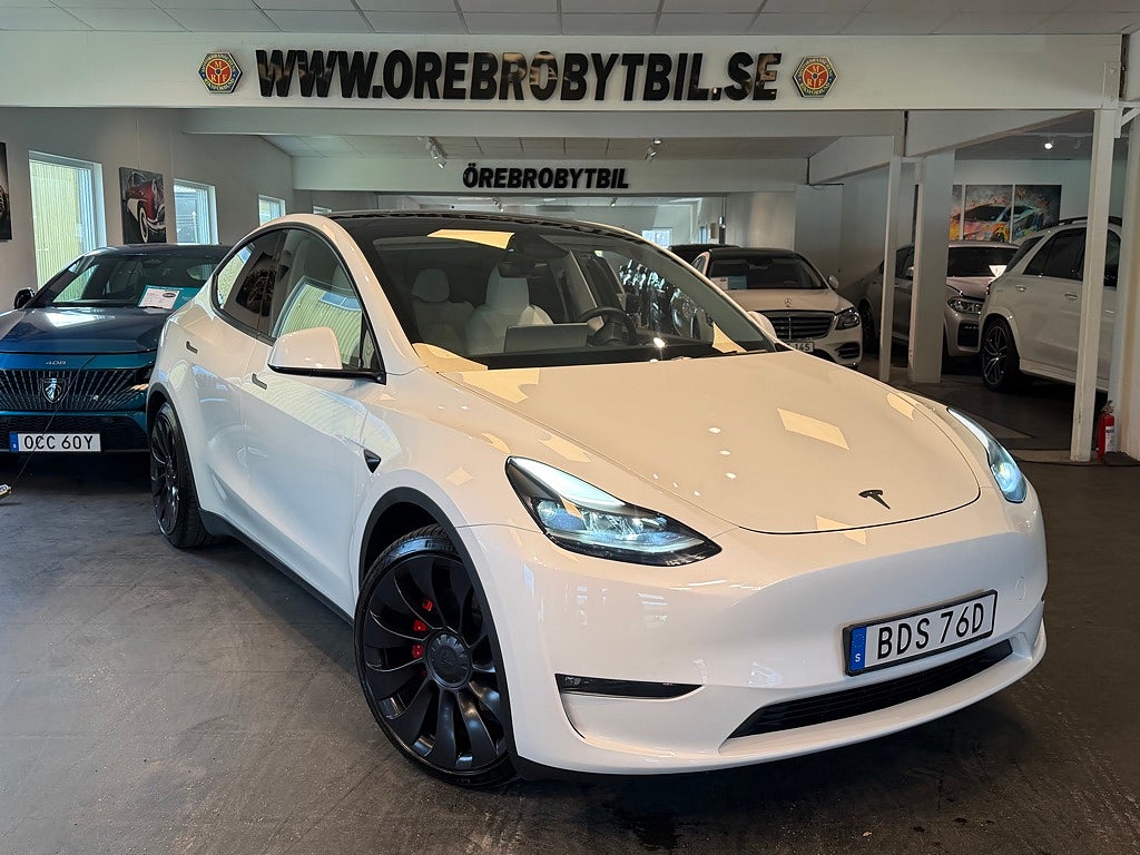 Tesla Model Y Performance Drag Pano Kolfiber Värmepump 534hk 