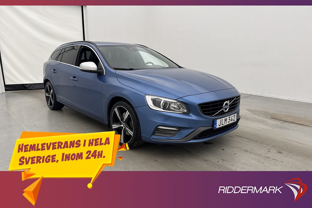 Volvo V60 D4 AWD 190hk R-Design VOC Kamera Navi Dragkrok
