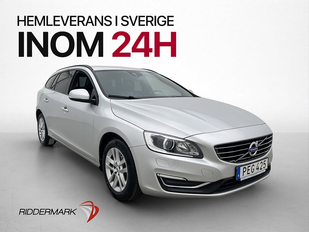 Volvo V60 D3 150hk Momentum VOC Värm Dragkrok Skinn