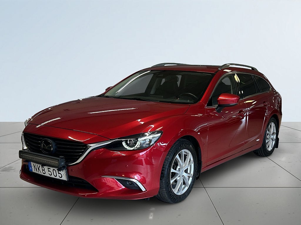 Mazda 6 Wagon 2.2 AWD Optimum Dragkrok BOSE HuD Kamera Navi S&V