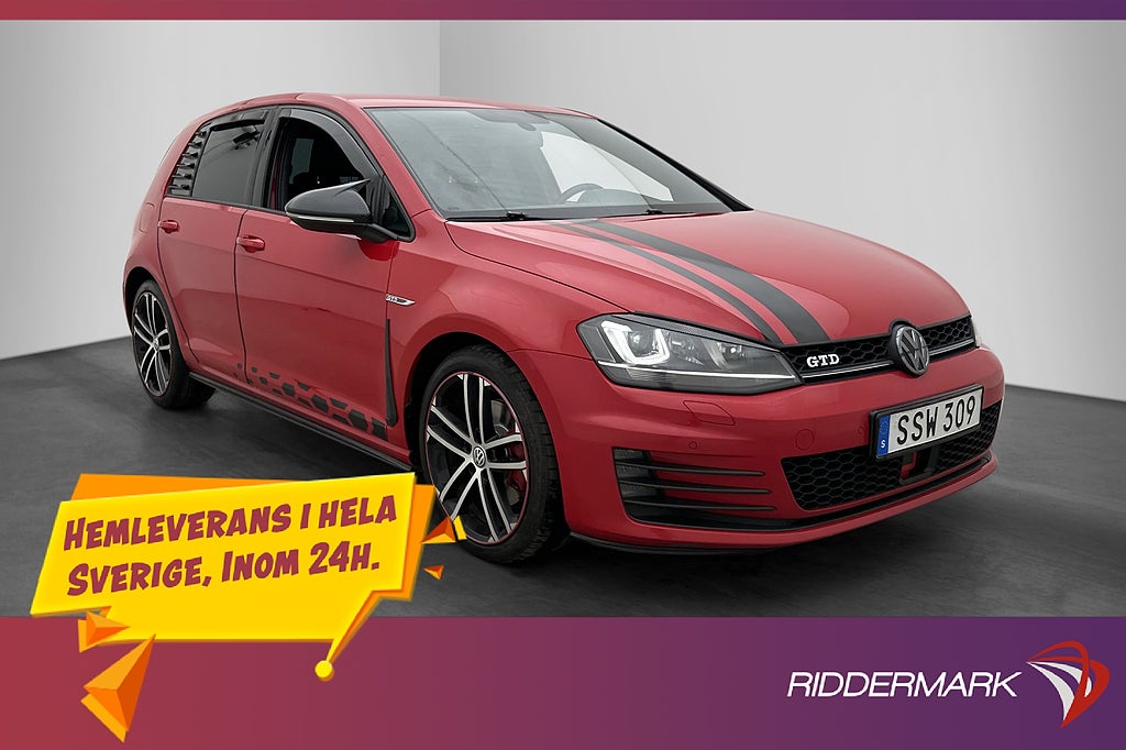 Volkswagen Golf GTD 2.0 TDI 184hk P-Sensorer Adaptiv Xenon