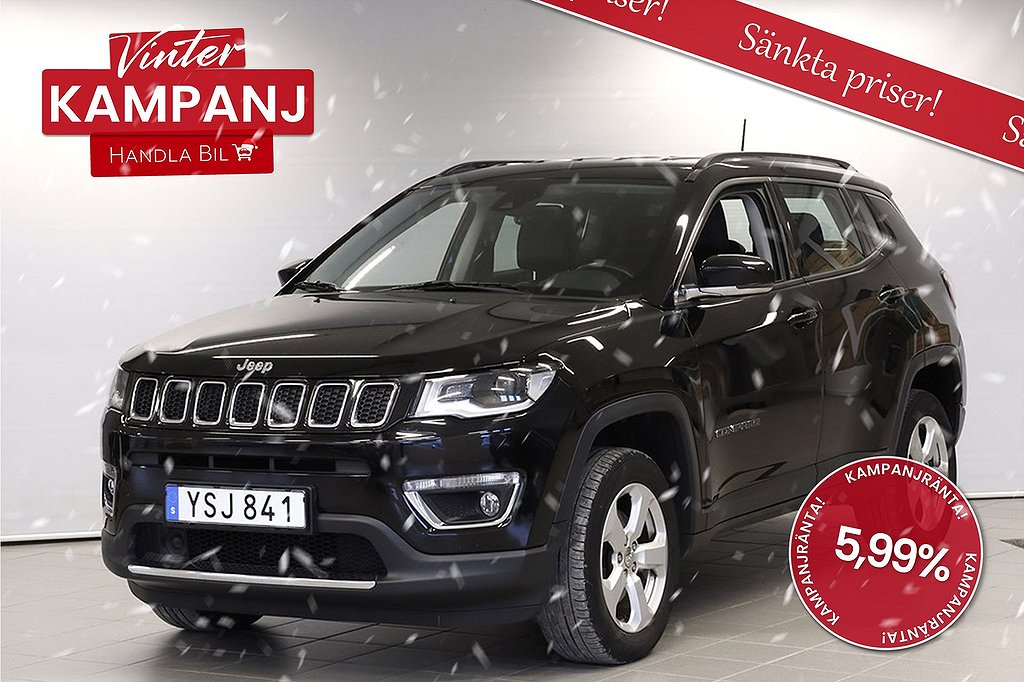 Jeep Compass 2.0 4WD KAMAPANJ 140hk Rattvärme Keyless SoV-hjul