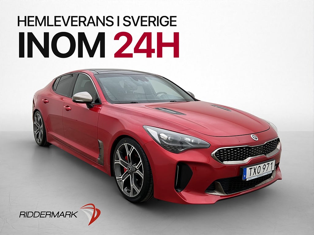 Kia Stinger GT AWD 370hk Pano 360° HUD CarPlay Navi Skinn