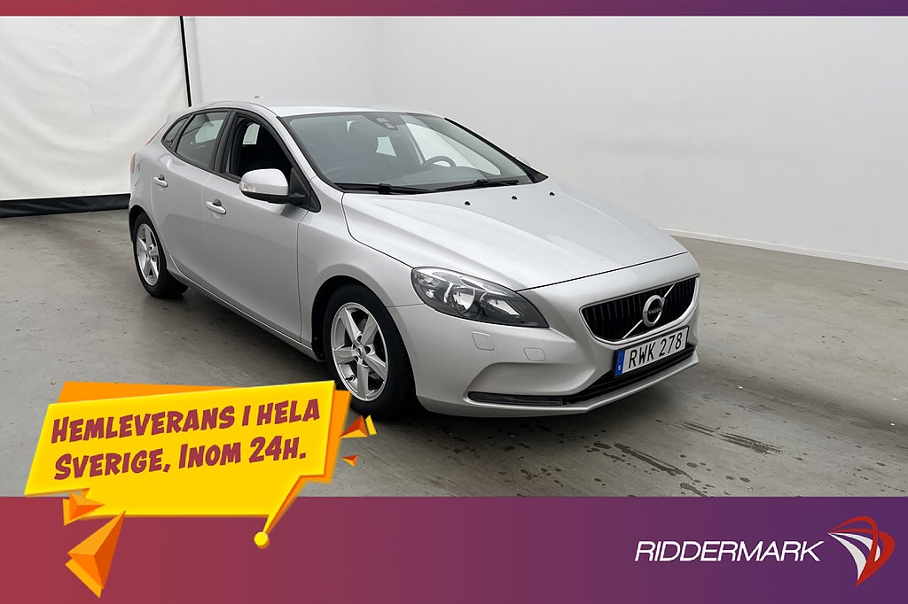 Volvo V40 T3 152hk Kinetic VOC Värm P-Sensorer Farthållare