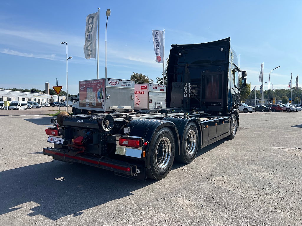 Scania R650 V8 6x4 Tandem Lastväxlare, Kranflak & Liftdumper, Euro 6
