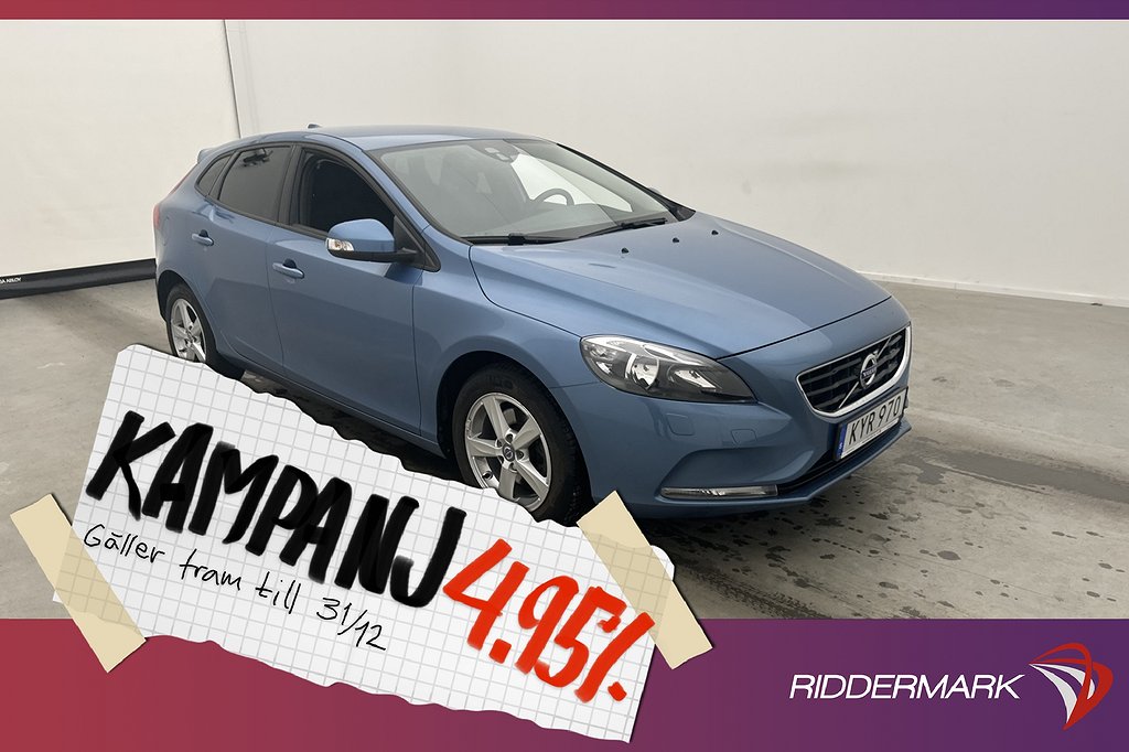 Volvo V40 D3 150hk Kinetic Värmare Sensorer High 4,95% Ränta