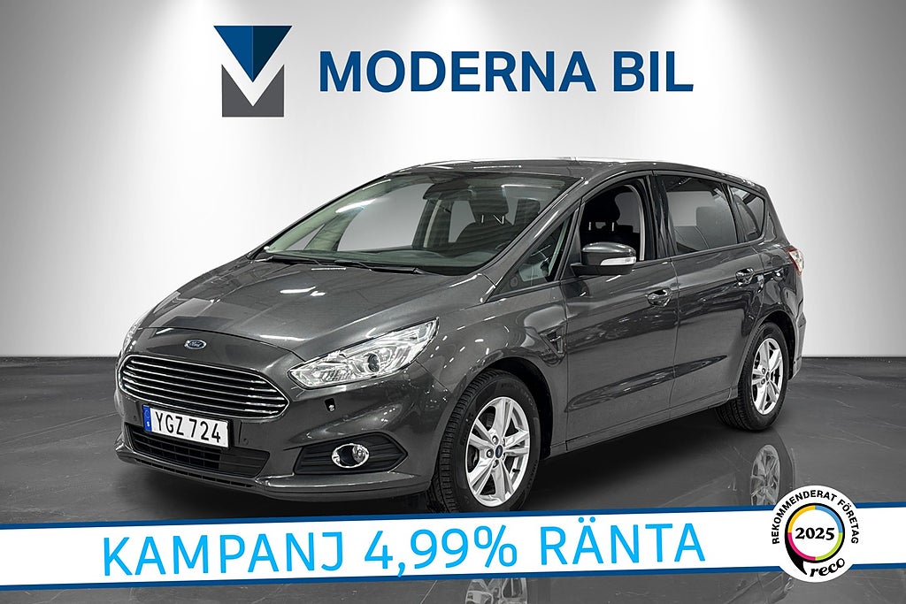 Ford S-Max 1.5 EcoBoost 160hk Trend 7sits CarPlay Drag 