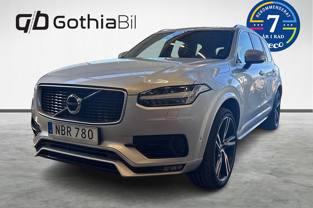 Volvo XC90 D5 AWD 7-Sits R-Design B&W HUD Kamera Navi Drag